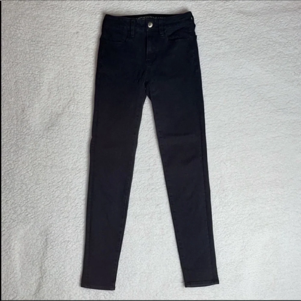 American Eagle Black Jeans Denim High Rise Jegging  Size 0